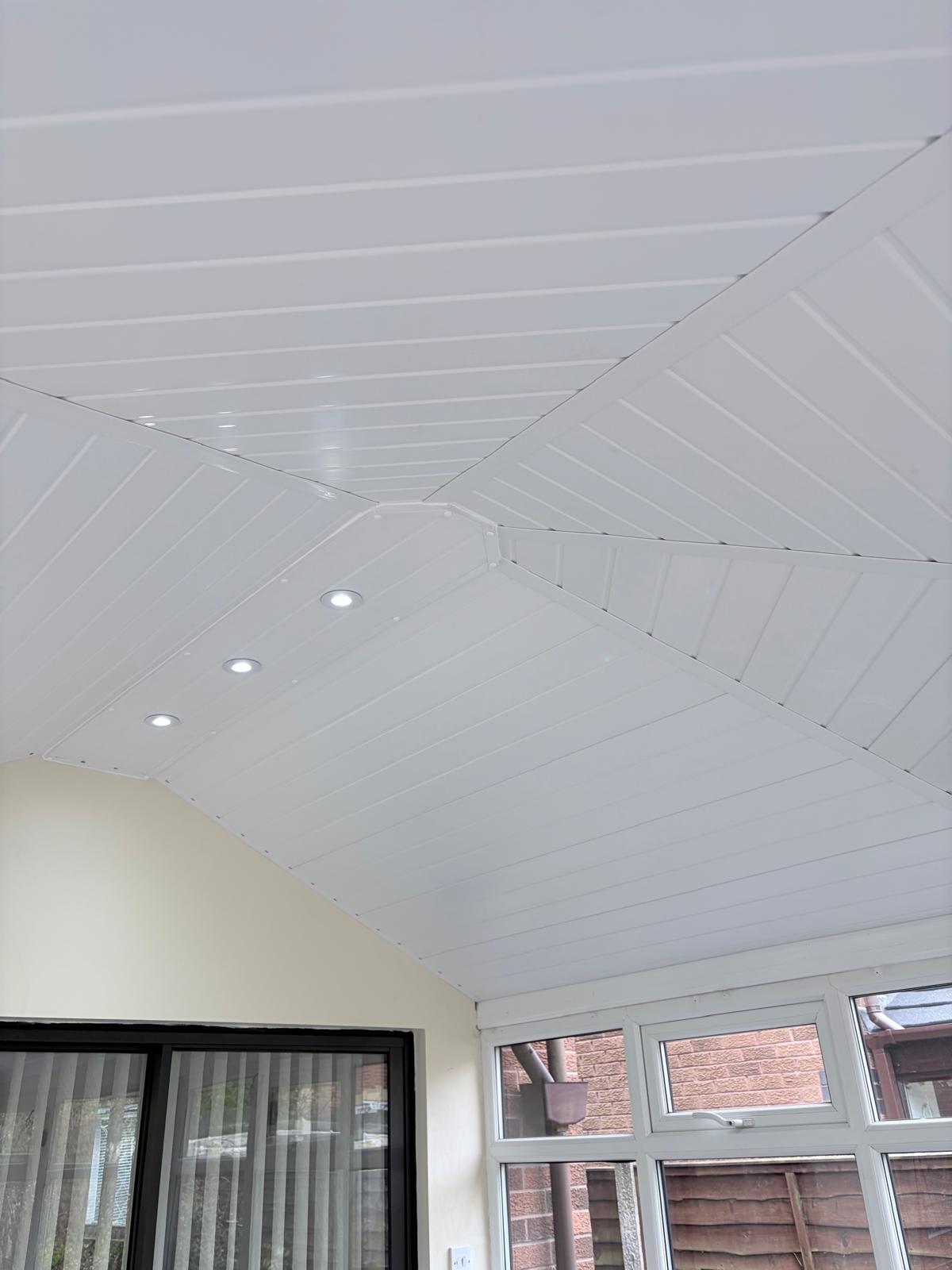 After: Victorian 3-Facet Conservatory Insulation & Spotlights